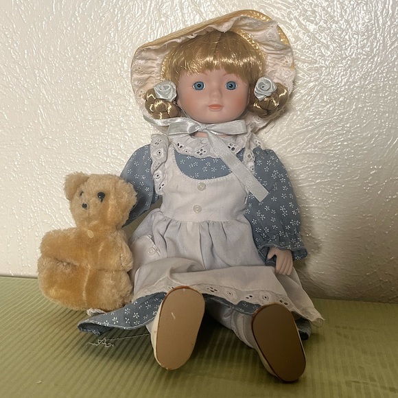 House of Lloyd Toys Vintage Sitting Pretty Fine Porcelain Doll By
